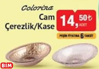 COLORİNA CAM ÇEREZLİK/KASE